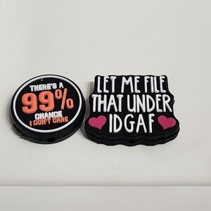 Flatback Spicy Beads Funny Crafts Badge Keychain Magnet Clip Acrylic IDGAF